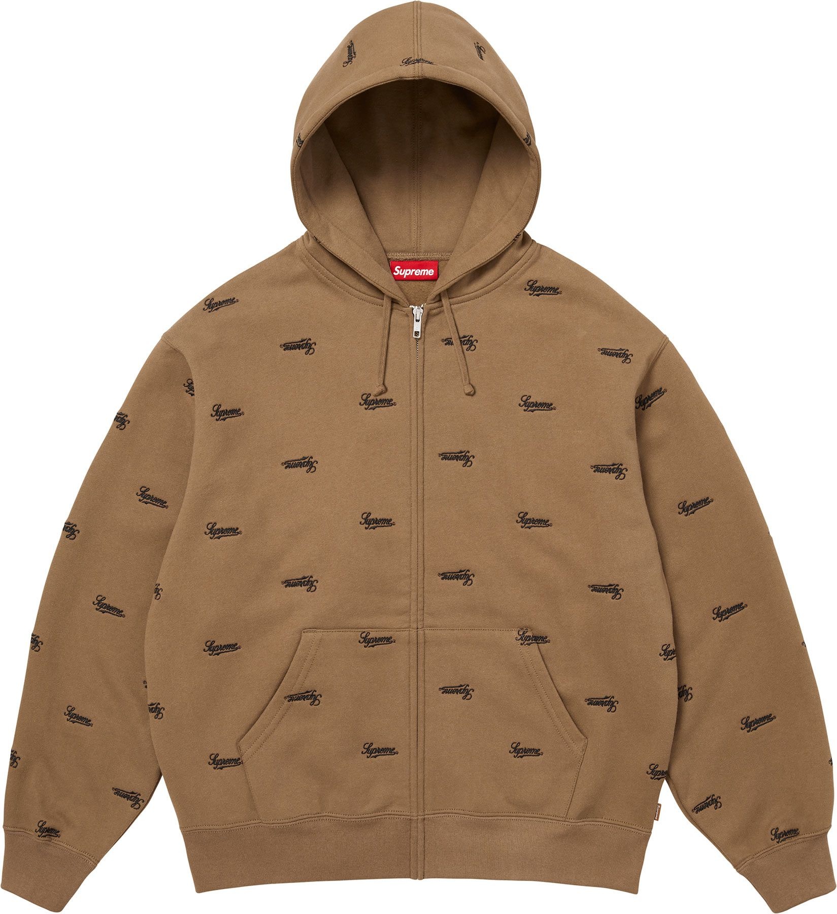Repeat Script Zip Up Hooded Sweatshirt view 3